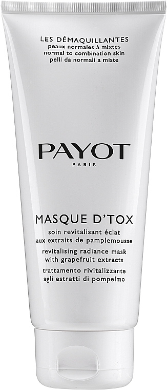Entgiftende und aufhellende Gesichtsmaske mit Grapefruitextrakt - Payot Detoxifying Radiance Mask
