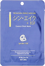 Düfte, Parfümerie und Kosmetik Tuchmaske für das Gesicht mit Schlangenpeptiden - Mitomo Essence Sheet Mask Syn-Ake + EGF