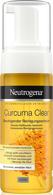 Beruhigender Gesichtsreinigungsschaum mit Kurkuma - Neutrogena Curcuma Clear Mousse Clenser
