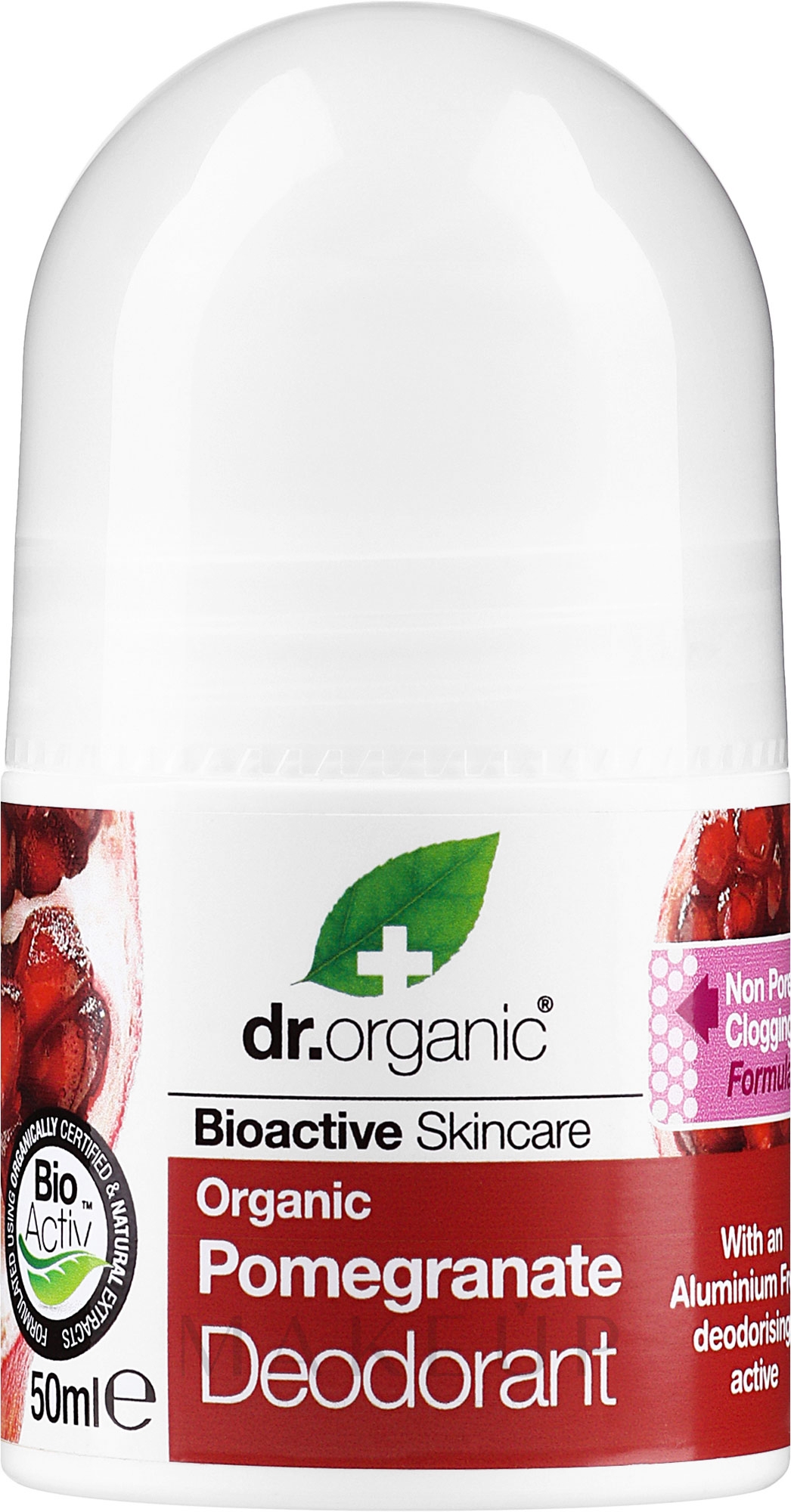 Deo Roll-on mit Granatapfel - Dr. Organic Bioactive Skincare Pomegranate Deodorant — Bild 50 ml