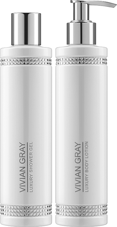 Körperpflegeset - Vivian Gray White Crystals Set (Duschgel 250ml + Körperlotion 250ml) — Bild N2