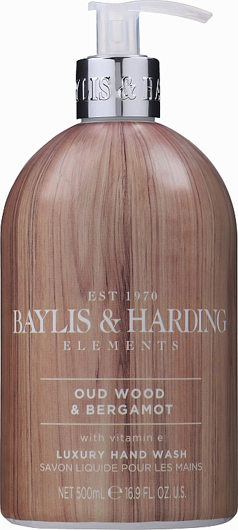 Flüssige Handseife Oud & Bergamot - Baylis & Harding Elements Oud & Bergamot Hand Wash — Bild N1