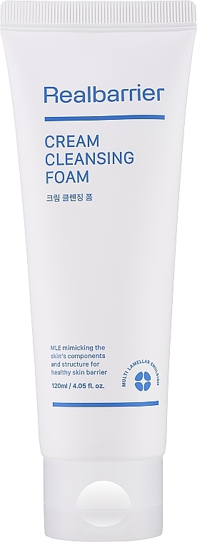 Feuchtigkeitsspendender Körperreinigungsschaum mit Panthenol, Allantoin und Madecassoside - Real Barrier Cream Cleansing Foam — Bild N3