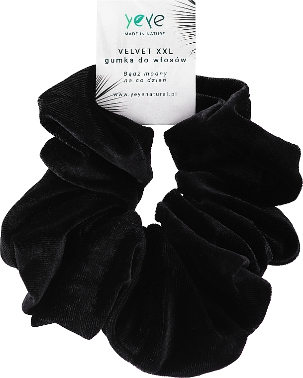 Scrunchie-Haargummi schwarz - Yeye Velvet XXL — Bild N1