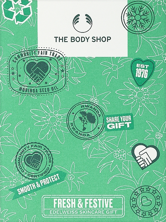 Gesichtspflegeset - The Body Shop Fresh & Festive Edelweiss Skincare Gift Christmas Gift Set  — Bild N1