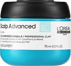 GESCHENK! Tiefenreinigende Tonerde für das Haar - L'Oreal Professionnel Scalp Advanced Anti-Oiliness 2 In 1 Deep Purifier Clay  — Bild N1