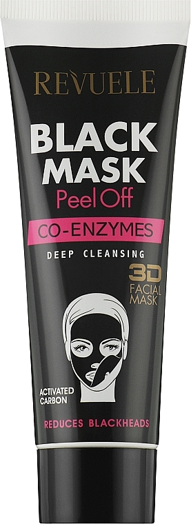 Schwarze Peel-Off Gesichtsmaske mit Coenzym Q10 - Revuele Black Mask Peel Off Co-Enzymes — Bild N1