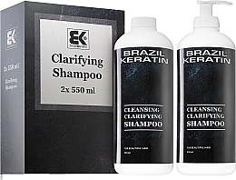 Düfte, Parfümerie und Kosmetik Haarpflegeset - Brazil Keratin Cleansing Clarifying Shampoo Set (Haarshampoo 550mlx2)