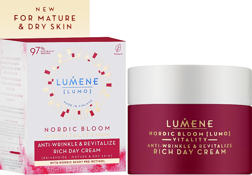 Tagescreme für das Gesicht gegen Falten - Lumene Nordic Bloom Vitality Anti-Wrinkle & Revitalize Rich Day Cream — Bild N2