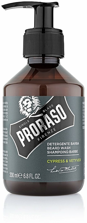 Sanftes Bartshampoo - Proraso Cypress & Vetyver Beard Shampoo — Bild N1