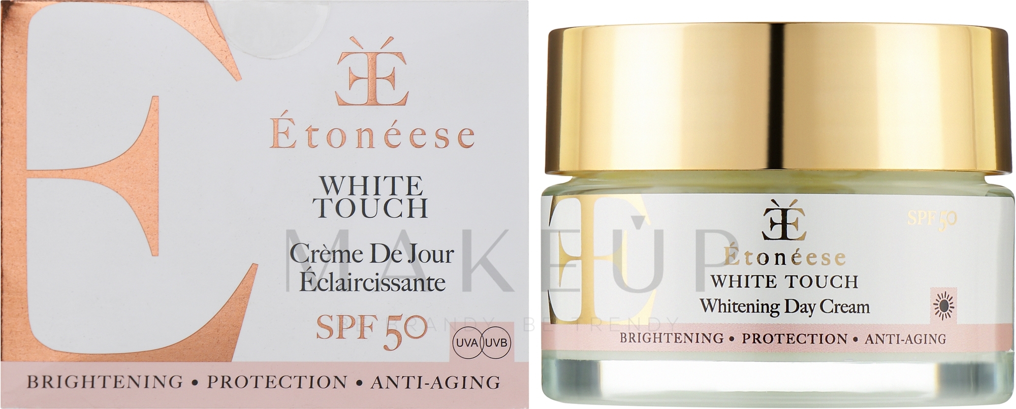 Aufhellende Tagescreme für das Gesicht SPF 50 - Etoneese White Touch Whitening Day Cream SPF 50 — Bild 50 ml
