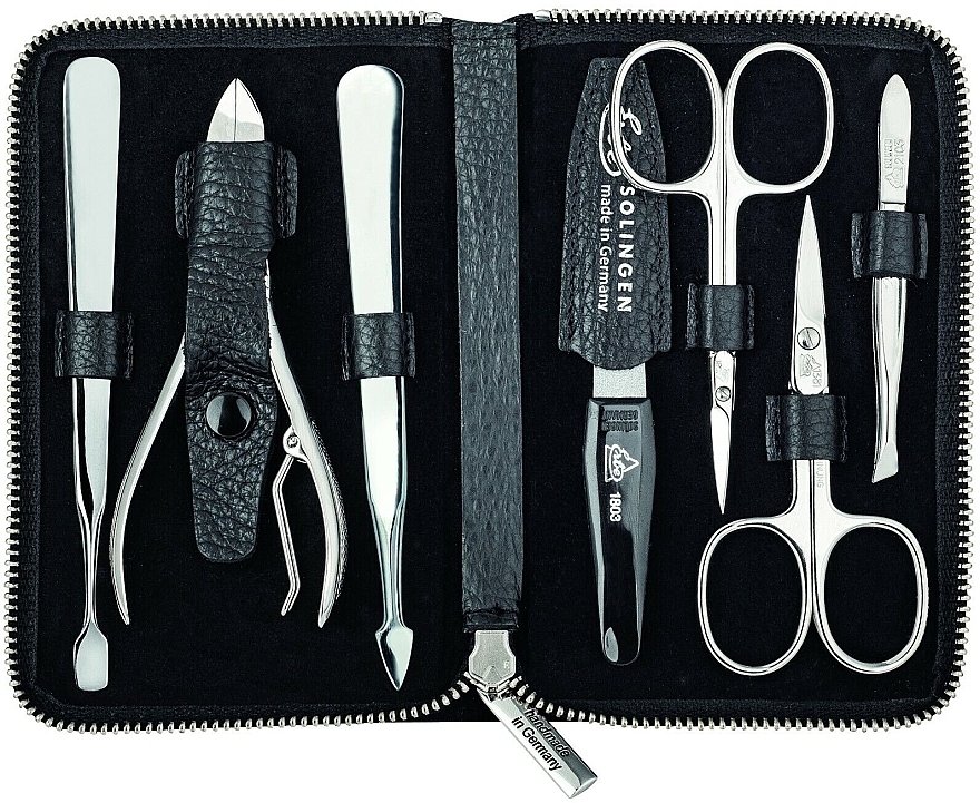 Maniküre-Set 7-tlg. Travel - Erbe Solingen Manicure Set Black — Bild N1