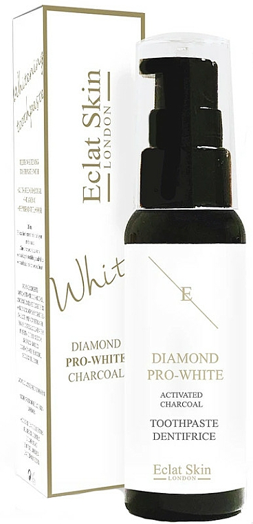 Zahnpasta mit Aktivkohle - Eclat Skin London Pro-Diamond White Activated Charcoal Toothpaste — Bild N1