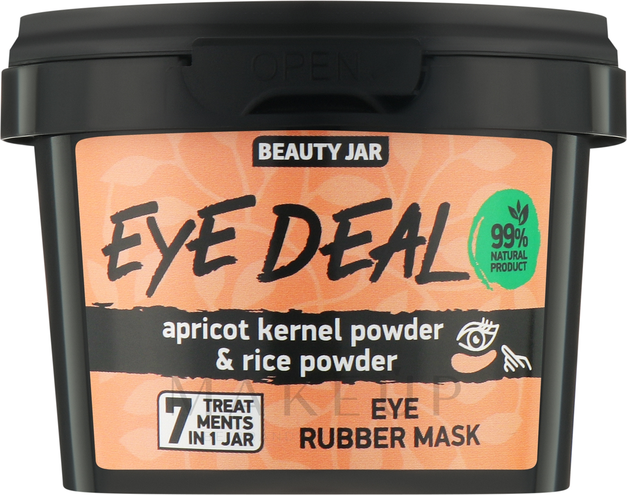Maske für die Augenpartie mit Aprikosenkern- und Reispulver - Beauty Jar Eye Deal Eye Rubber Mask — Bild 15 g