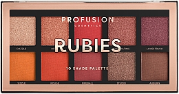 Düfte, Parfümerie und Kosmetik Lidschattenpalette - Profusion Cosmetics Rubies 10 Shades Eyeshadow Palette
