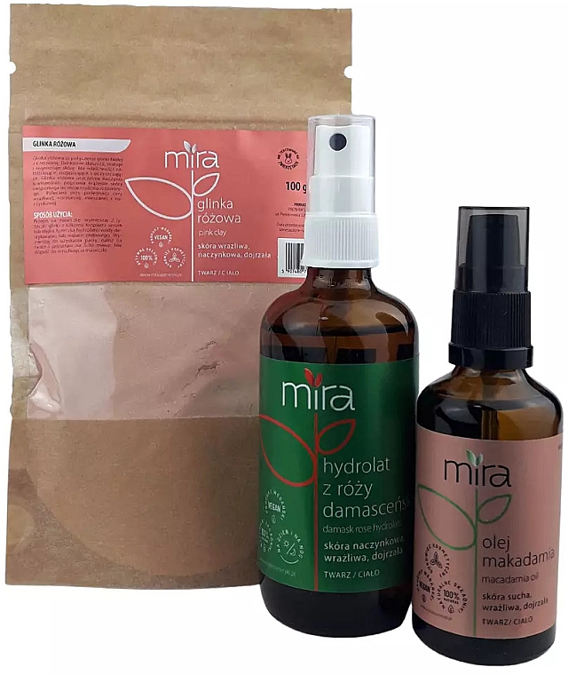 Körperpflegeset - Mira (Ton 100g + Körperöl 50ml + Hydrolat 100ml) — Bild N2