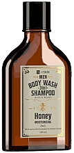 Gel-Shampoo zum Waschen von Körper, Haar und Bart Honey  - HiSkin Men Body Wash Gel And Shampoo  — Bild N1