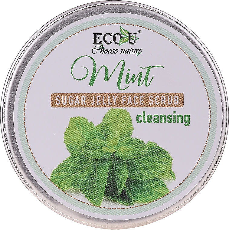 Reinigendes Gesichtspeeling mit Minze und Zuckergelee - Eco U Cleansing Mint Sugar Jelly Face Scrub — Bild N1