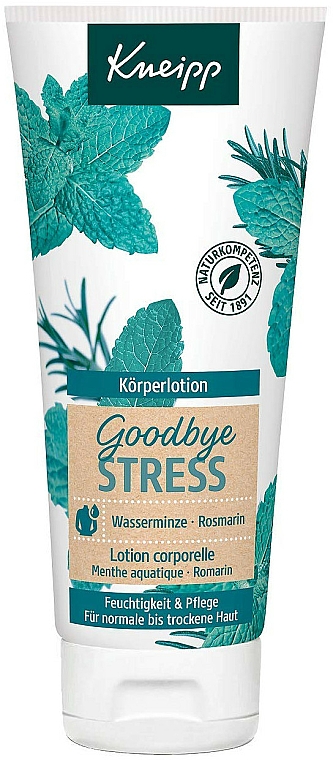 Feuchtigkeitsspendende und pflegende Anti-Stress Körperlotion mit Wasserminze und Rosmarin - Kneipp Goodbye Stress Body Lotion — Bild N1