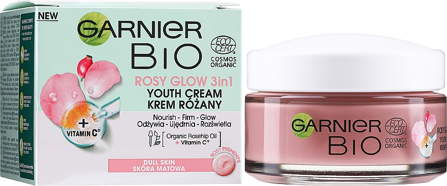 Anti-Aging Gesichtscreme mit Vitamin C - Garnier Bio Cream Rose — Bild N2