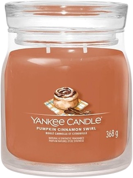 Duftkerze im Glas Pumpkin Cinnamon Swirl, 2 Dochte - Yankee Candle Singnature — Bild N1