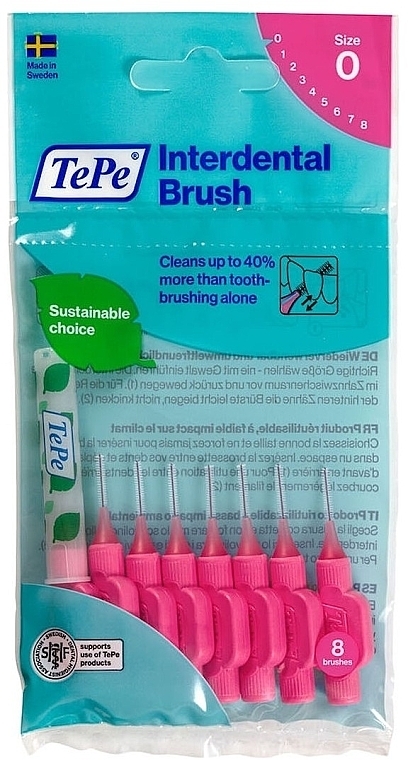 Interdentalbürste rosa 0,4 mm - TePe Interdental Brushes Original — Bild N1