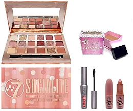 Düfte, Parfümerie und Kosmetik Make-up Set (Mascara 13ml + Palette 17g + Lippenstift 3.5g + Bronzer 6g) - W7 Meet Your Match Gift Set