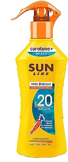 Sun Like Body Milk SPF 20 New Formula  - Körpermilch mit Sonnenschutz — Bild N1