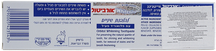 Aufhellende Zahnpasta - Orbitol Whitening Toothpaste — Bild N2
