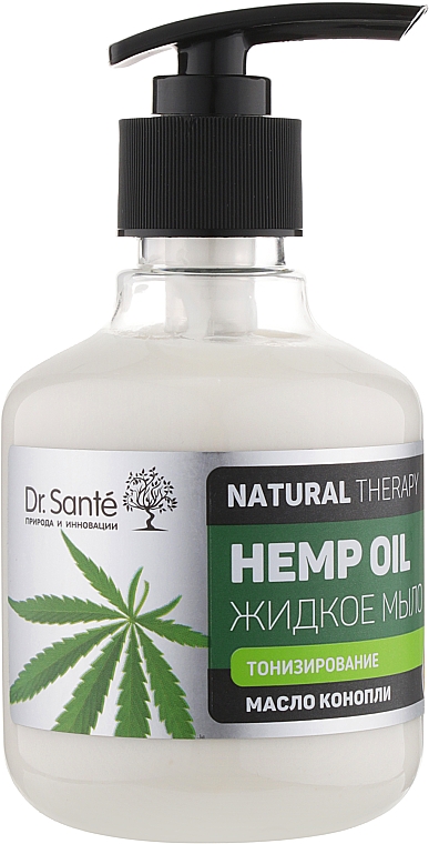 Tonisierende flüssige Körperseife mit Hanföl - Dr. Sante Natural Therapy Hemp Oil — Bild N1