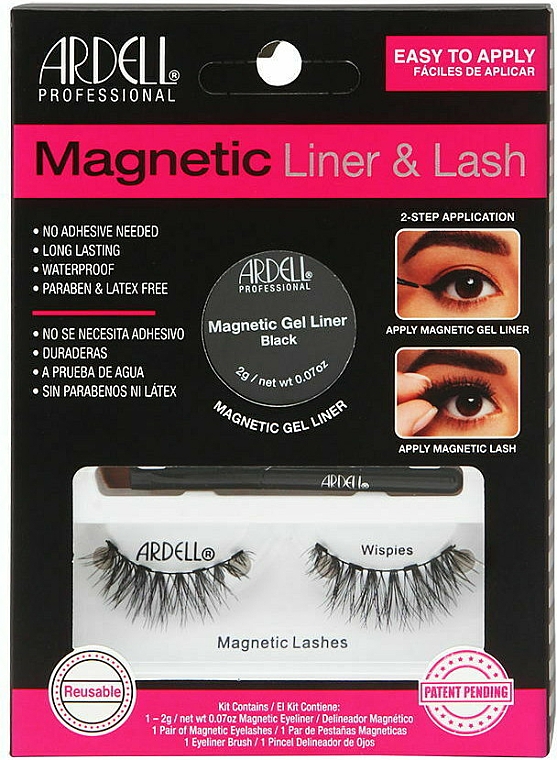 Make-up Set (Eyeliner 2g + Magnetische Wimpern 2St.) - Magnetic Lash & Liner Lash Wispies  — Bild N1