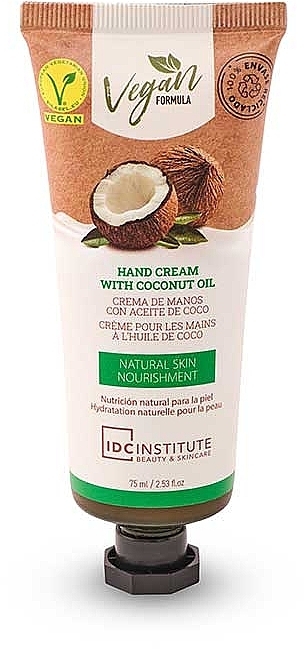 Handcreme Kokosnuss - IDC Institute Hand Cream Vegan Formula Coconut Oil  — Bild N1