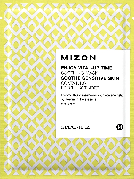 Beruhigende Gesichtsmaske mit Lavendel - Mizon Enjoy Vital-Up Time Soothing Mask