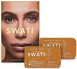 Düfte, Parfümerie und Kosmetik Farbige Kontaktlinsen Sandstone 1 Monat - Swati 1-Month Light brown Coloured Lenses