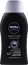 3in1 Duschgel mit Aktivkohle - Nivea Men Active Clean Active Charcoal Shower Gel 3in1 — Bild N1