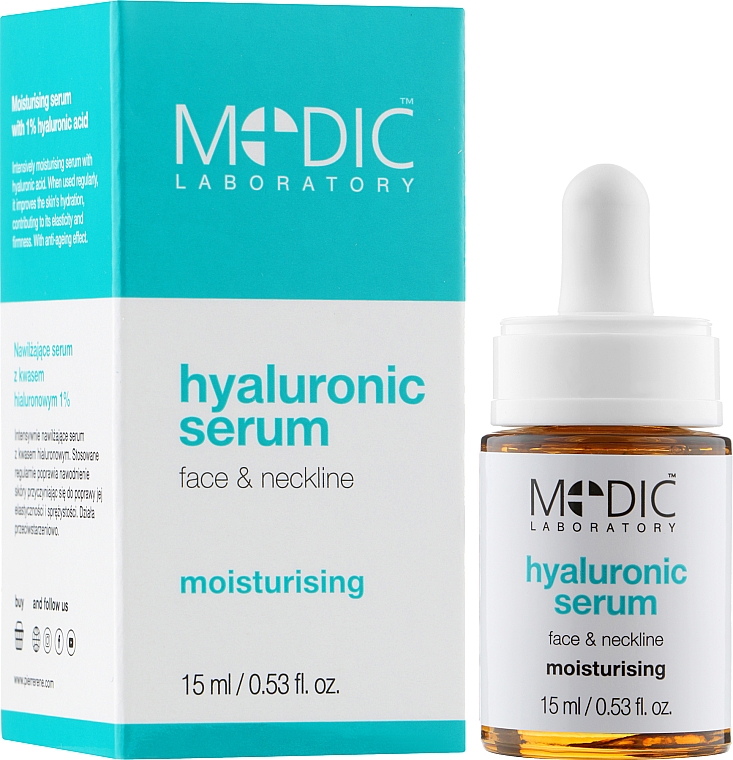 Feuchtigkeitsserum für Gesicht und Hals mit Hyaluronsäure - Pierre Rene Medic Laboratory Hyaluronic Serum Face & Neckline Moisturising — Bild N3