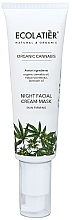 Feuchtigkeitsspendende und beruhigende Nachtcreme-Maske mit Hanf- und Lavenderöl und Peptiden - Ecolatier Organic Cannabis Cream Mask Night — Bild N1