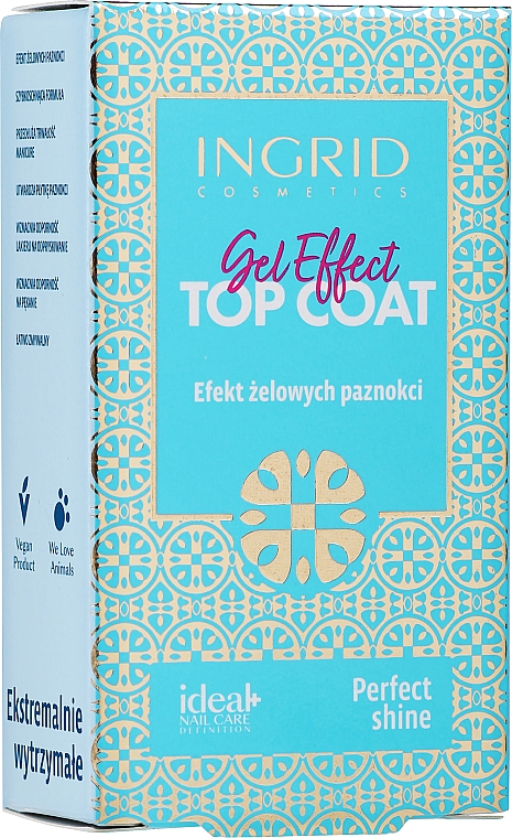 Nagelüberlack mit Gel-Effekt - Ingrid Cosmetics Ideal+ Gel Effect Top Coat — Bild N2