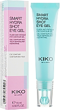 Erfrischendes Augengel gegen Tränensäcke und dunkle Augenringe mit Hyaluronsäure und Koffein - Kiko Milano Smart Hydra Shot Eye Gel — Bild N2