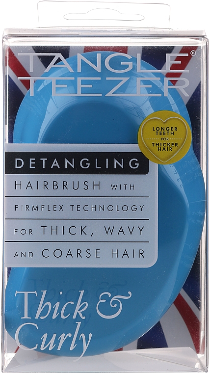 Haarbürste für dickes und lockiges Haar - Tangle Teezer Thick & Curly Azure Blue — Bild N1