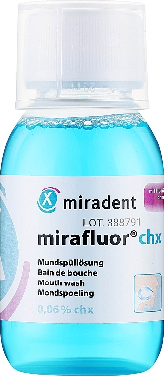Mundwasser mit Hamamelis - Miradent Mirafluor Chx — Bild N1
