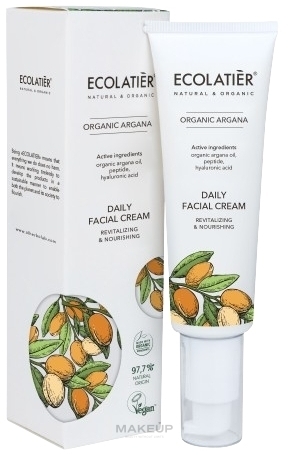 Gesichtscreme für den Tag - Ecolatier Organic Argana Daily Facial Cream — Bild 50 ml