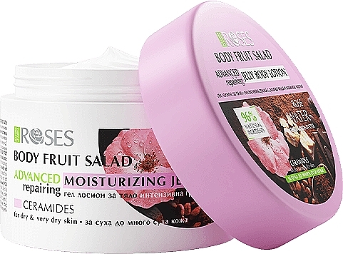 Körperlotion-Gel mit Rosenwasser und Kakao - Nature Of Agiva Roses Body Fruit Salad Advanced Repairing Moisturizing Jelly Body Lotion  — Bild N1