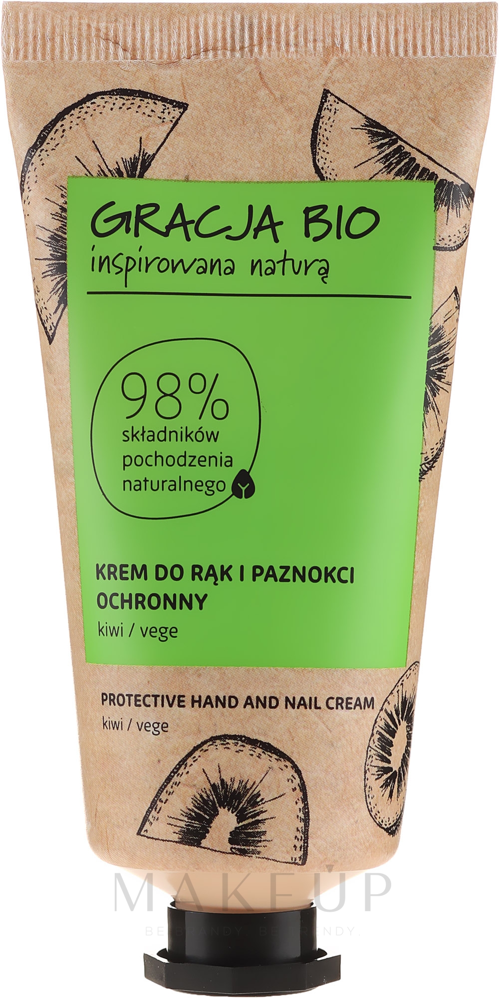 Schützende Hand- und Nagelcreme mit Kiwi-Extrakt - Gracla Bio Protective Hand And Nail Cream Kiwi — Bild 50 ml