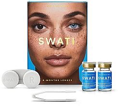 Düfte, Parfümerie und Kosmetik Farbige Kontaktlinsen Aquamarine 6 Monate - Swati 6-Months Blue Coloured Lenses