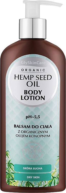 Körperbalsam mit Bio Hanföl - GlySkinCare Hemp Seed Oil Body Lotion — Bild N1