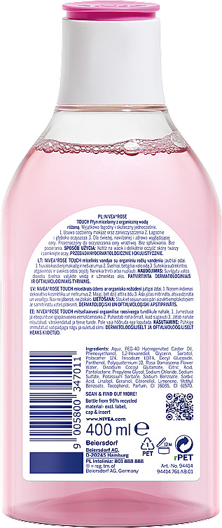2-Phasiges Mizellen-Reinigungswasser mit Rosenwasser für alle Hauttypen - Nivea Make-up Expert — Bild N2