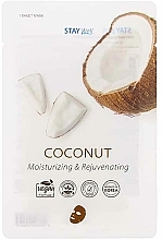 Düfte, Parfümerie und Kosmetik Feuchtigkeitsspendende Anti-Aging Tuchmaske für das Gesicht mit Kokosnussextrakt und Hyaluronsäure - Stay Well Coconut Face Mask