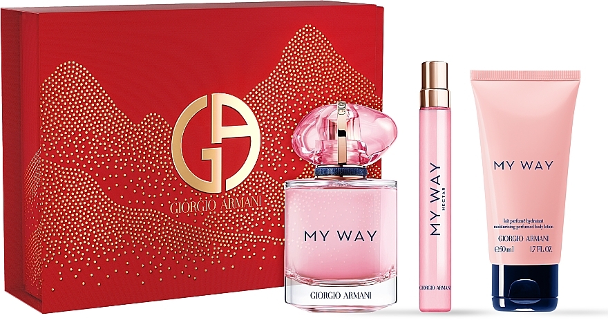 Giorgio Armani My Way Nectar - Set (Eau de Parfum/90+ Eau de Parfum/10ml + Körperlotion/50ml) — Bild N1