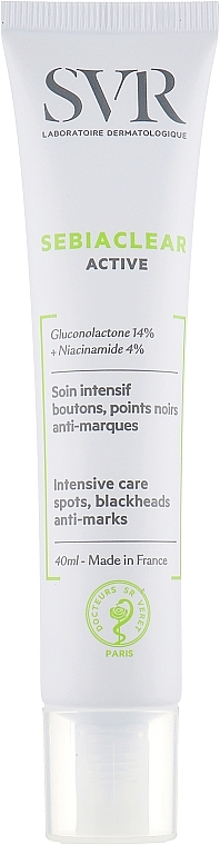 Aktive Gesichtscreme für fettige und zu Akne neigende Haut mit Hautunreinheiten und Mitessern - SVR Sebiaclear Active — Bild N1